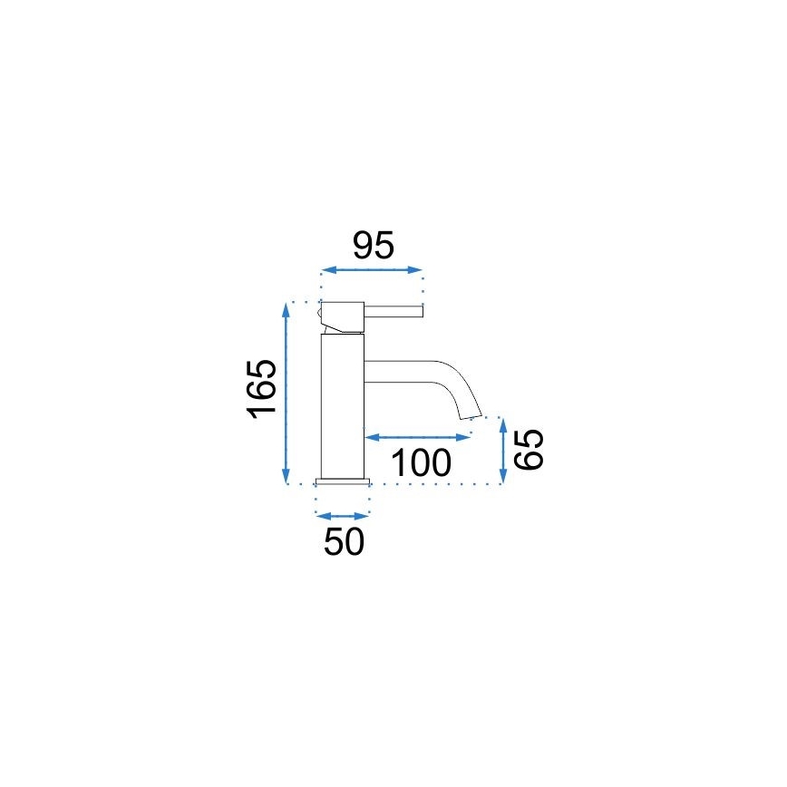 REA-B4101 - Praustuvo maišytuvas LUNGO 16,5 cm blizgus chromas