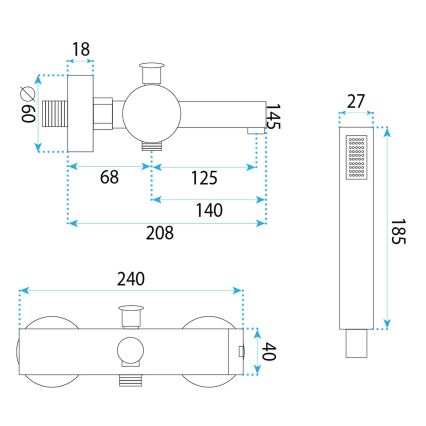 REA-B4524 - Vonios komplektas PIXEL auksinis