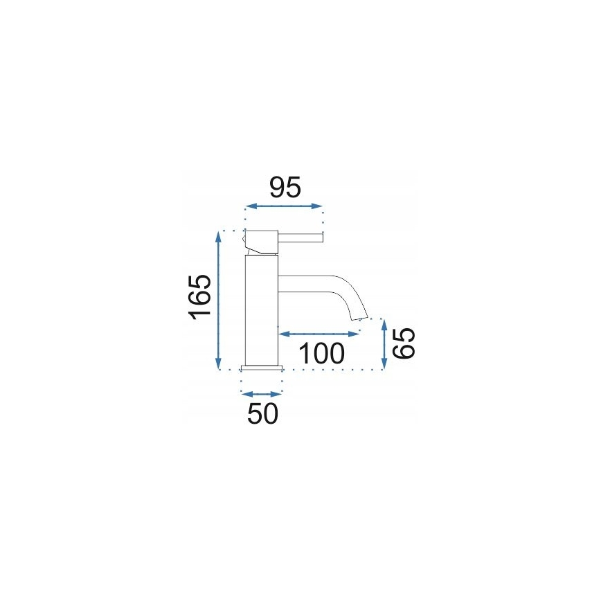 REA-B4527 - Praustuvo maišytuvas LUNGO, 16,5 cm, šlifuoto aukso