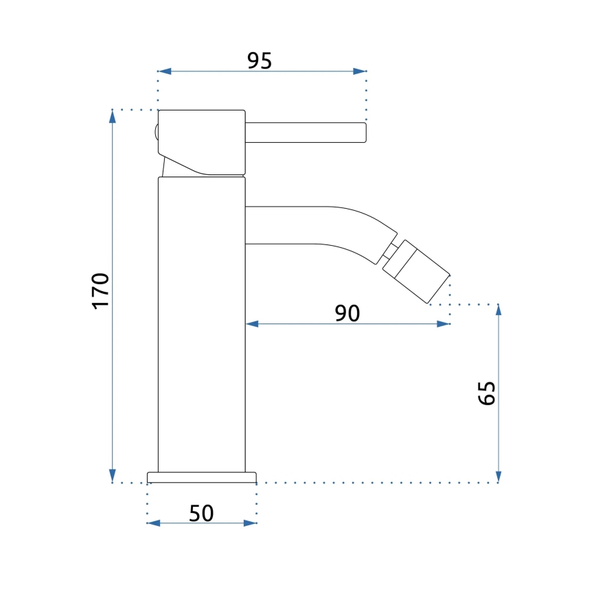 REA-B4700 - LUNGO 17 cm bidetinis maišytuvas, rožinio aukso apdaila