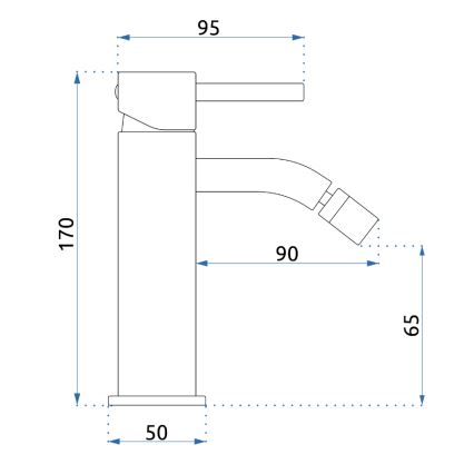 REA-B4702 - Bidetinis maišytuvas LUNGO 17 cm, matinio aukso spalvos