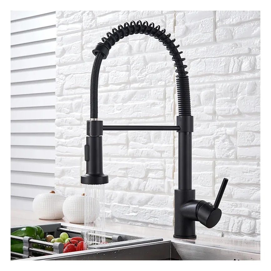 REA-B4820 - Virtuvinis maišytuvas su ištraukiama dušele COLIN 42,5 cm juodas