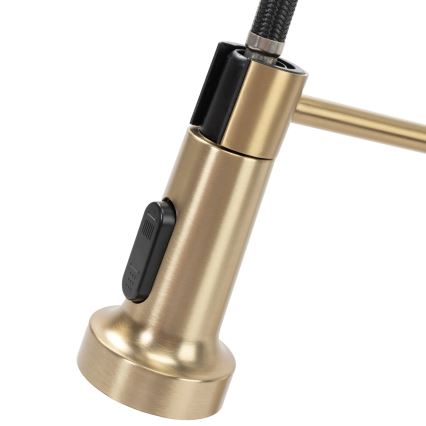 REA-B4821 - Kriauklės maišytuvas su ištraukiamu purkštuku COLIN 42,5 cm šlifuoto aukso apdaila