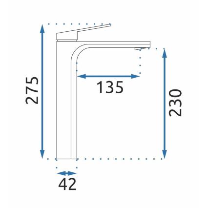 REA-B4895 - Praustuvo maišytuvas MARCO 27,5 cm šlifuoto aukso