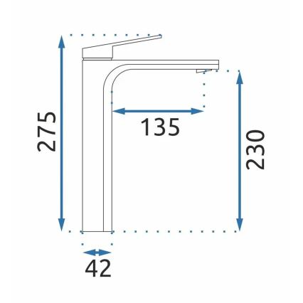 REA-B5062 - Praustuvo maišytuvas MARCO 27,5 cm, titano spalvos