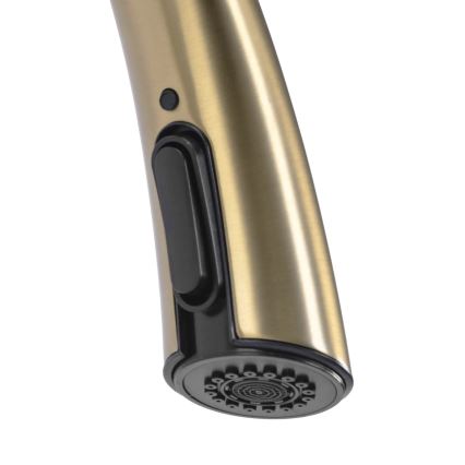 REA-B5312 - Virtuvinis maišytuvas ROSS, 43 cm, su ištraukiama purkštuko galvute, šlifuoto aukso spalvos