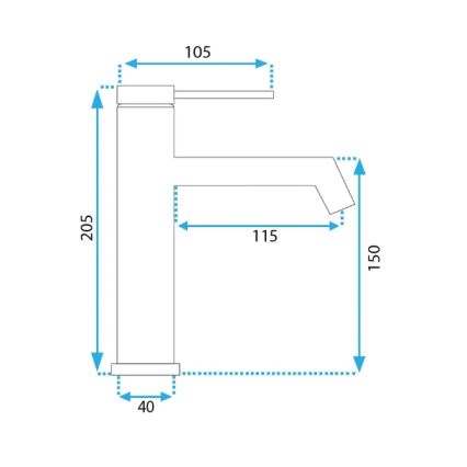 REA-B5316 - Praustuvo maišytuvas FOSS 20,5 cm, šlifuoto aukso