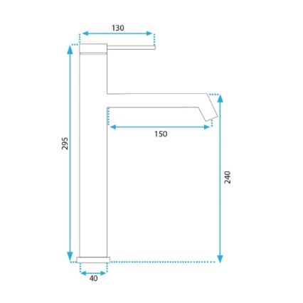 REA-B5319 - Praustuvo maišytuvas FOSS 29,5 cm, šlifuoto aukso spalvos