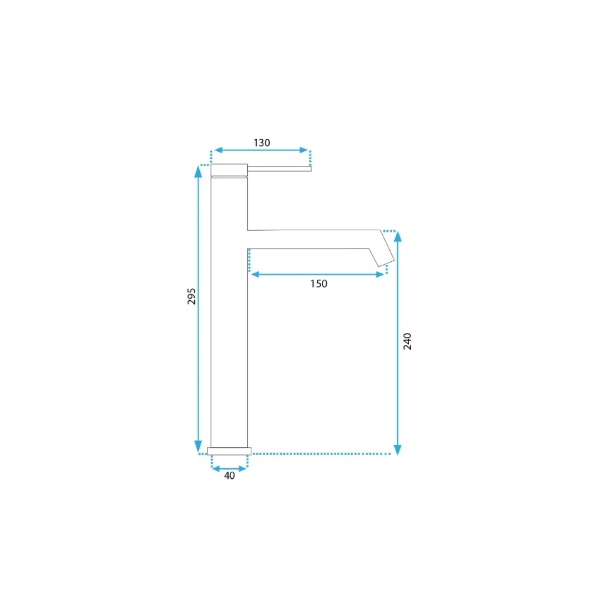 REA-B5319 - Praustuvo maišytuvas FOSS 29,5 cm, šlifuoto aukso spalvos