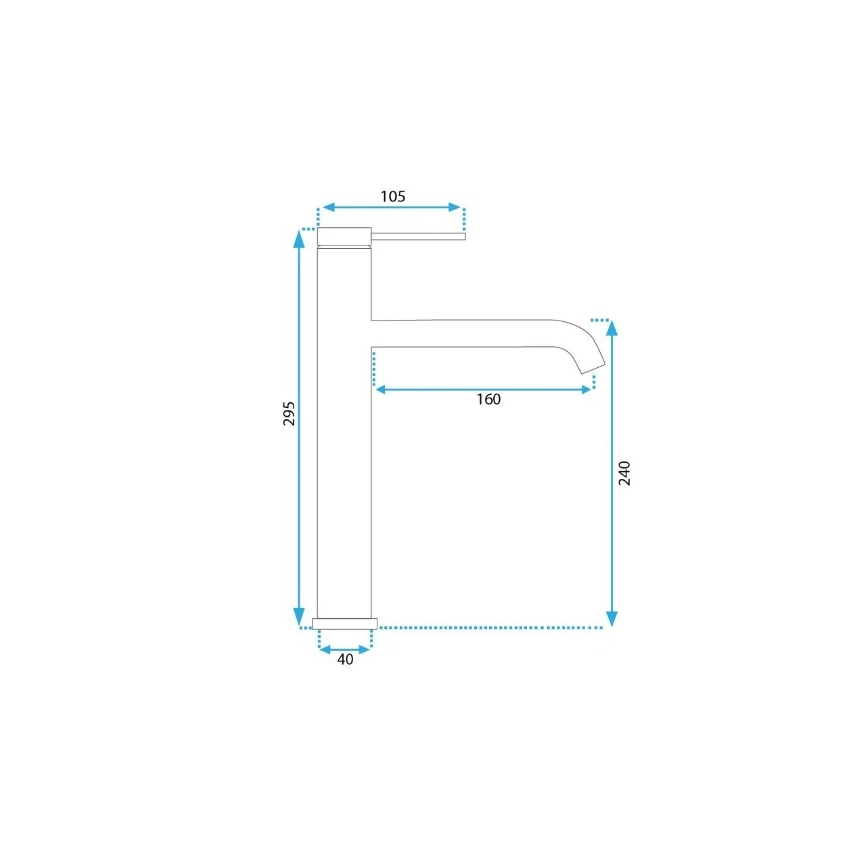 REA-B5329 - Praustuvo maišytuvas CLIF 29,5 cm šlifuoto aukso