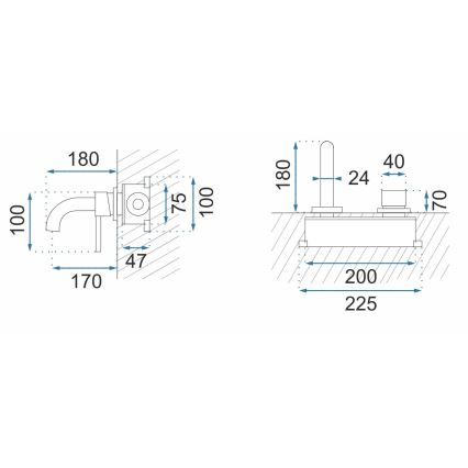 REA-B5332 - Potinkinis praustuvo maišytuvas OWEN juodas