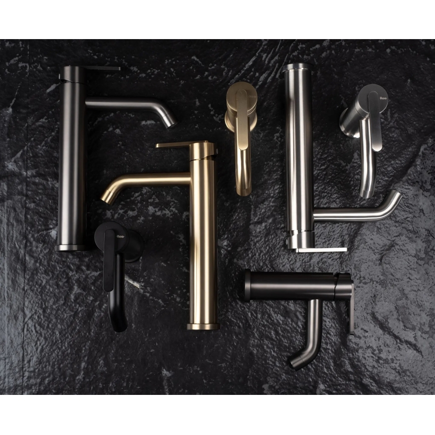 REA-B5509 - Praustuvo maišytuvas ONTARIO 30 cm šlifuoto aukso