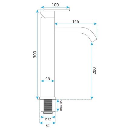 REA-B5510 - Praustuvo maišytuvas ONTARIO 30 cm nikelis