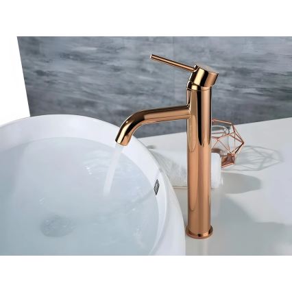 REA-B6321 - Praustuvo maišytuvas LUNGO 28 cm rožinio aukso