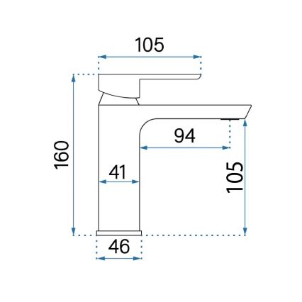 REA-B6410 - Praustuvo maišytuvas ARGUS 16 cm šlifuoto aukso spalvos