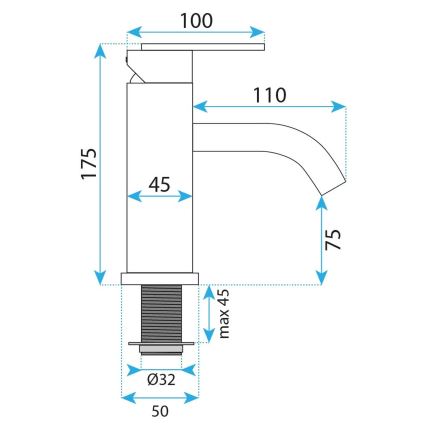 REA-B6444 - Praustuvo maišytuvas FOSTER 18,2 cm, auksinis