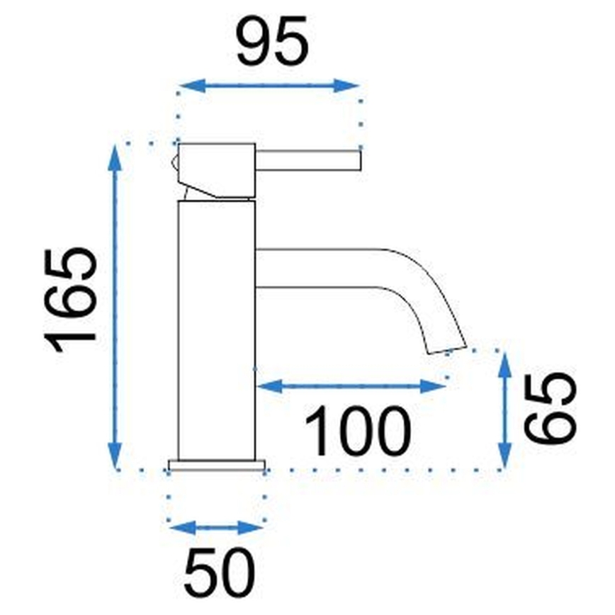 REA-B6950 - Praustuvo maišytuvas LUNGO, 16,5 cm, šlifuoto aukso
