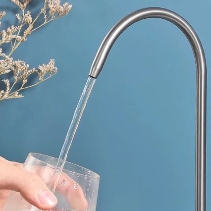 REA-B7563 - Kriauklės maišytuvas su ištraukiamu purkštuvu ir vandens filtru ECO FRESH, 37,5 cm, nikelis