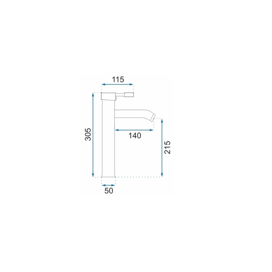 REA-B8665 - Praustuvo maišytuvas GRAF 30,5 cm juodas