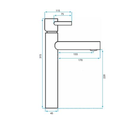 REA-B8803 - Praustuvo maišytuvas TESS 31,5 cm auksinis