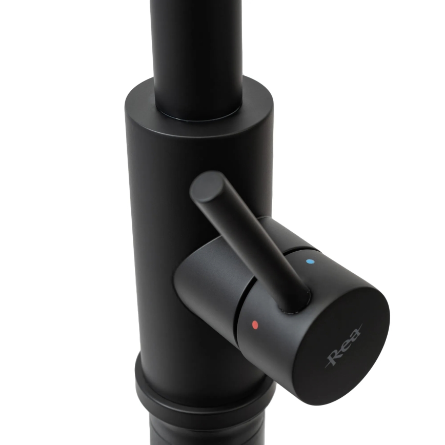 REA-B9147 - Virtuvinis maišytuvas su ištraukiamu purkštuku FRESH 39,5 cm matinė juoda