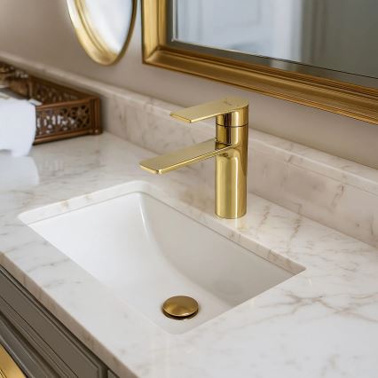 REA-B9981 - Praustuvo maišytuvas STORM 15 cm auksinis