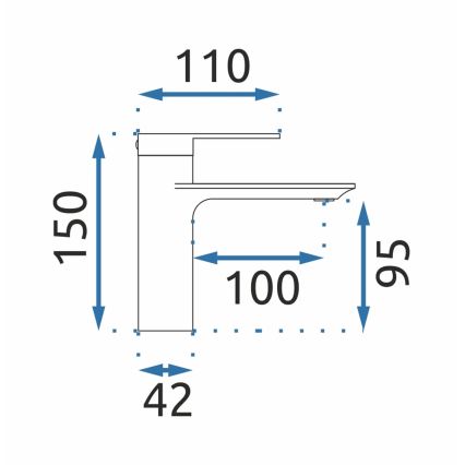 REA-B9981 - Praustuvo maišytuvas STORM 15 cm auksinis