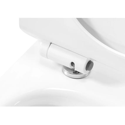 REA-C1400 - Pakabinamas unitazas su sėdynės dangčiu CARTER RIMLESS keramika/balta