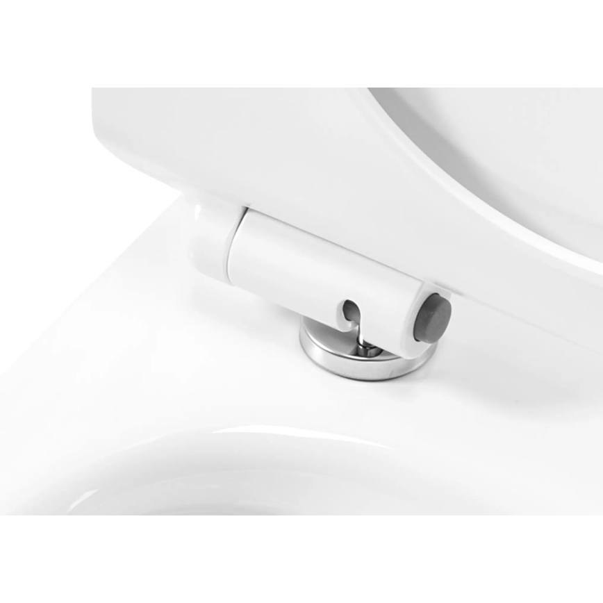 REA-C1400 - Pakabinamas unitazas su sėdynės dangčiu CARTER RIMLESS keramika/balta