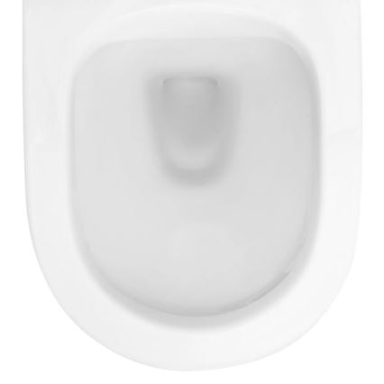 REA-C2760 - Pakabinamas WC puodas su sėdyne CARLO FLAT MINI RIMLESS keramika/blizgi balta