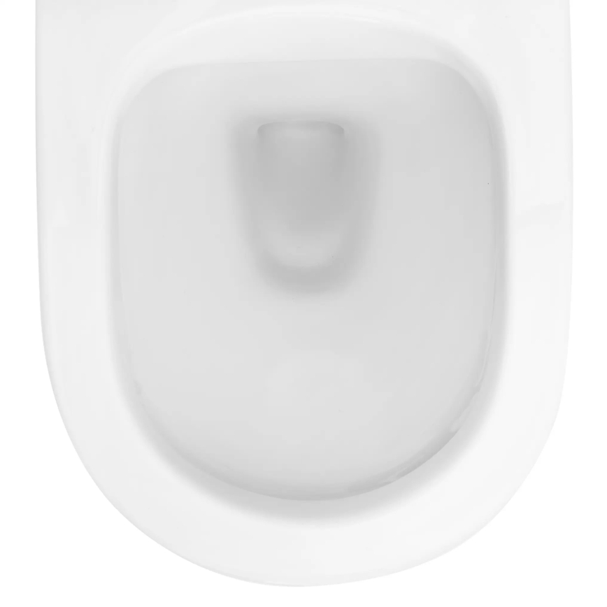 REA-C2760 - Pakabinamas WC puodas su sėdyne CARLO FLAT MINI RIMLESS keramika/blizgi balta