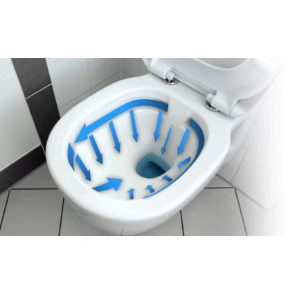 REA-C2760 - Pakabinamas WC puodas su sėdyne CARLO FLAT MINI RIMLESS keramika/blizgi balta