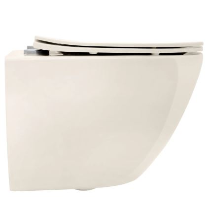 REA-C5500 - Pakabinamas WC su sėdyne CARLO MINI TORNADO RIMLESS keramika/kreminė