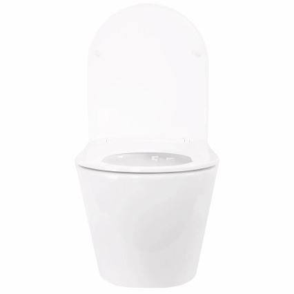 REA-C6800 - Pakabinamas unitazas su dangčiu TITO TORNADO RIMLESS keramika/balta