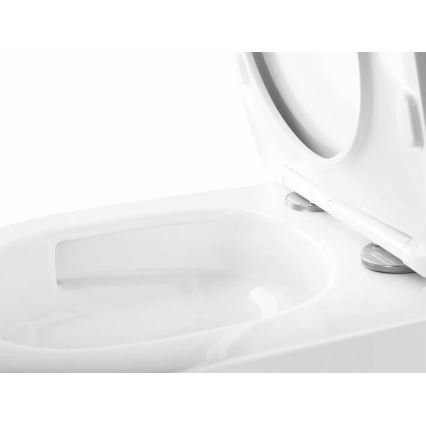 REA-C6800 - Pakabinamas unitazas su dangčiu TITO TORNADO RIMLESS keramika/balta