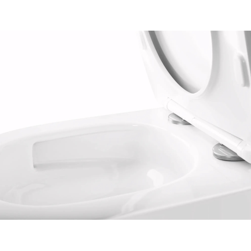 REA-C6800 - Pakabinamas unitazas su dangčiu TITO TORNADO RIMLESS keramika/balta