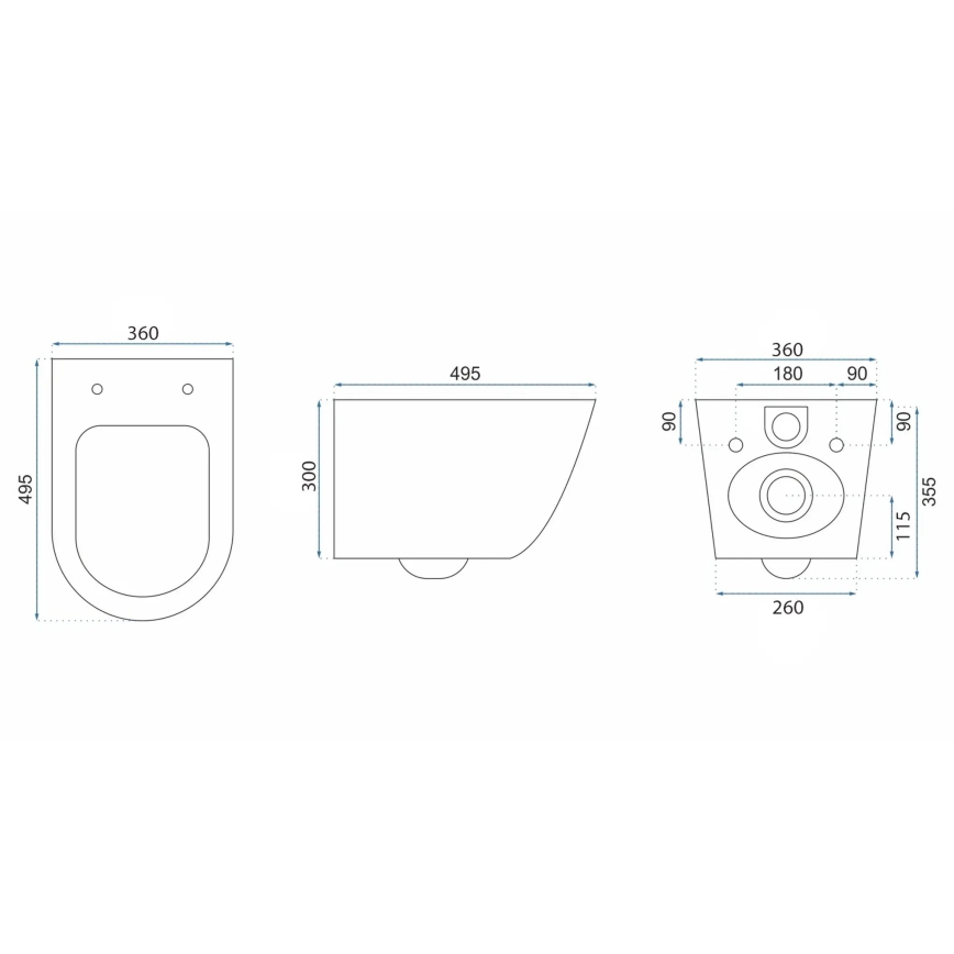 REA-C6800 - Pakabinamas unitazas su dangčiu TITO TORNADO RIMLESS keramika/balta