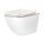 REA-C6806 - Pakabinamas WC su sėdyne CARLO MINI TORNADO RIMLESS keramika/balta/auksinė