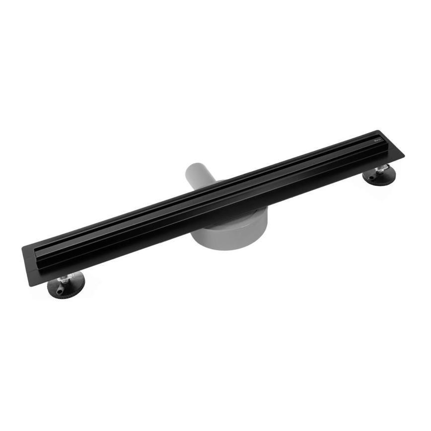 REA-G2710 - Nuotekų latakas NEOX SLIM 70 cm nerūdijančio plieno/juoda