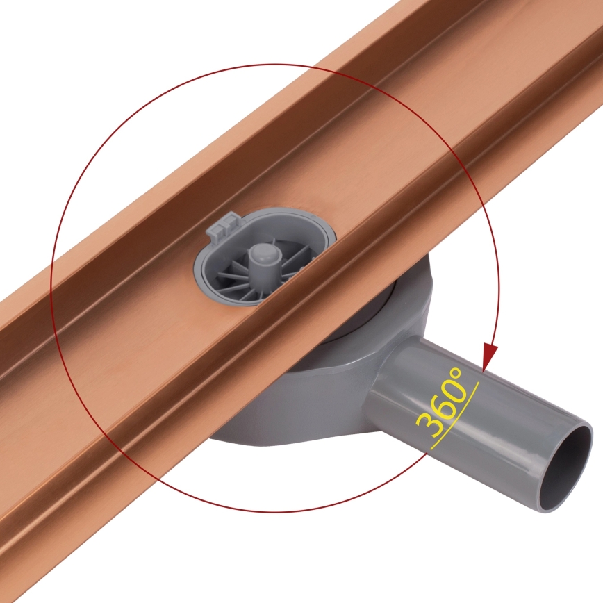 REA-G4801 - NEOX PRO 70 cm nuotekų latakas, šlifuotas varis