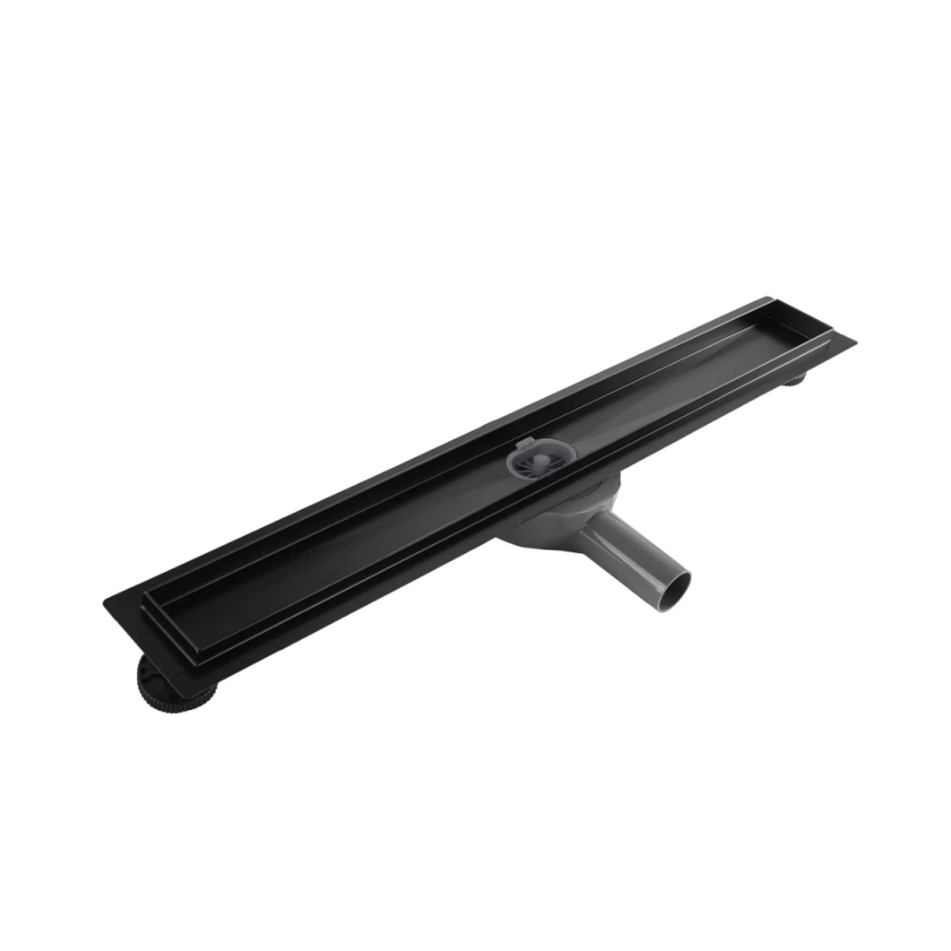 REA-G7803 - Nutekamasis latakas NEOX PRO 80 cm nerūdijančio plieno/juodas