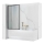 REA-K7390 - Vonios pertvara LAGOS 140x80 cm juoda/skaidri