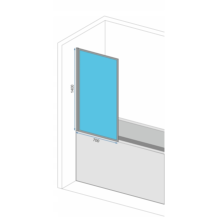 REA-K7632 - Judama vonios pertvara LAGOS 140x70 cm juoda/skaidri