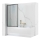 REA-K7633 - Judanti vonios pertvara LAGOS 140x80 cm juoda/skaidri