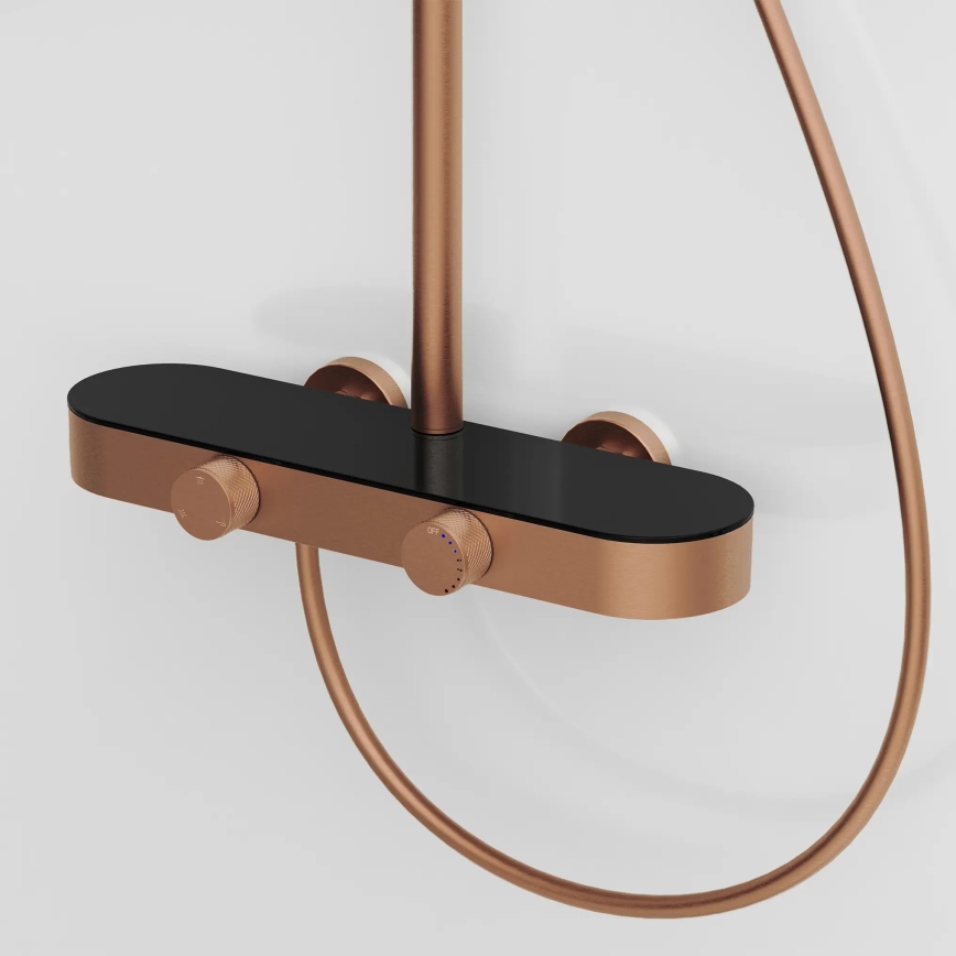 REA-P0362 - Dušo rinkinys su maišytuvu CREO, šlifuotas varis