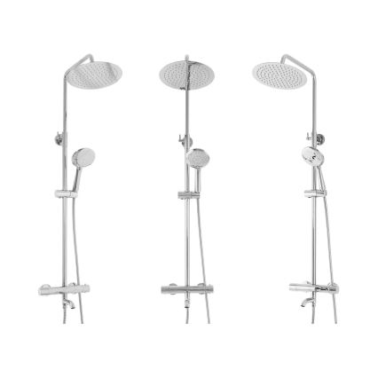 REA-P6607 - Dušo rinkinys su termostatiniu maišytuvu LUNGO, blizgus chromas