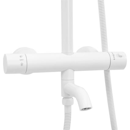 REA-P6608 - Dušo komplektas su termostatiniu maišytuvu LUNGO matinė balta