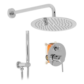 REA-P8007 - Dušo komplektas su potinkiniu maišytuvu LUNGO, blizgus chromas