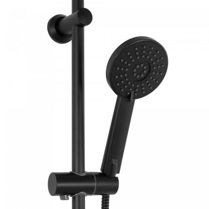 REA-P8804 - Dušo komplektas su termostatiniu maišytuvu BLISS, matinė juoda