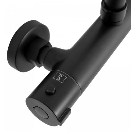 REA-P8804 - Dušo komplektas su termostatiniu maišytuvu BLISS, matinė juoda